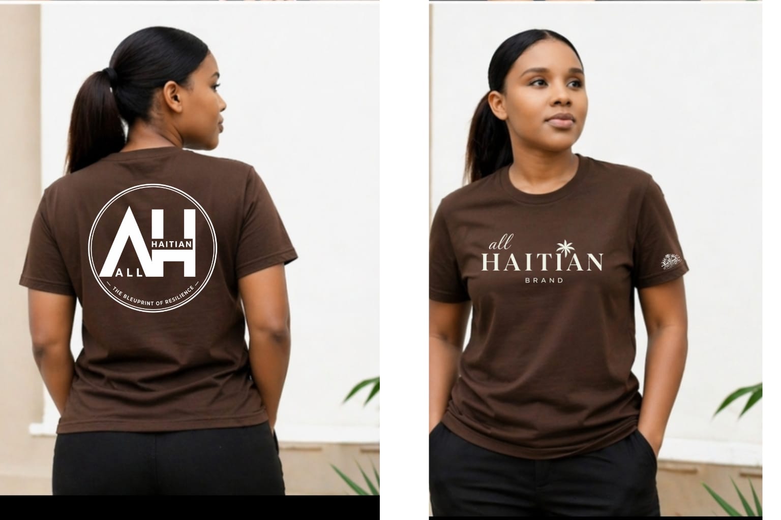 All Haitian Brand Tee — Brown