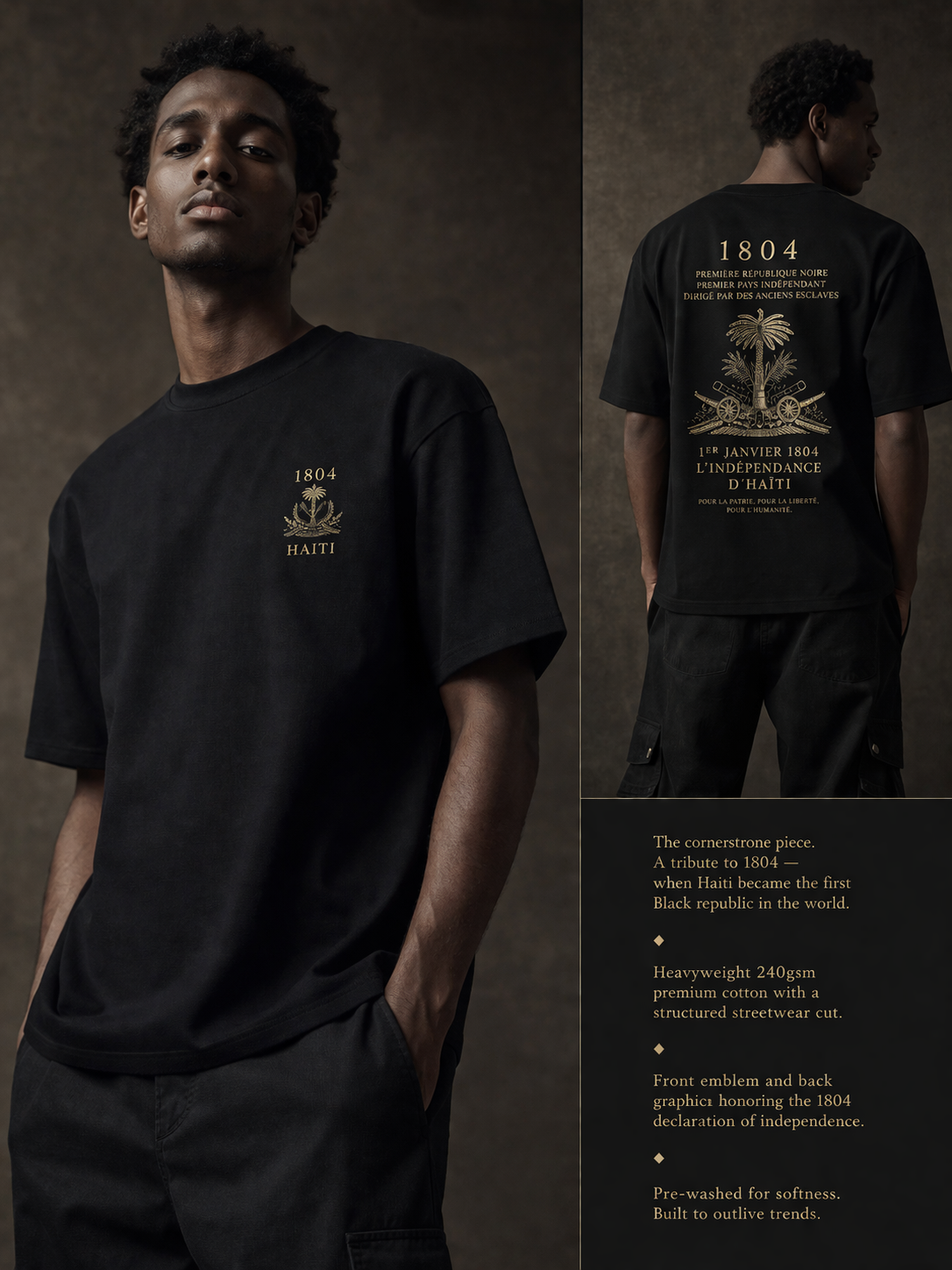 The Cornerstone Piece — 1804 in Black